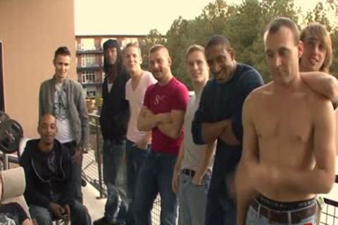 Bukkake Loving gay Gobbles weenies