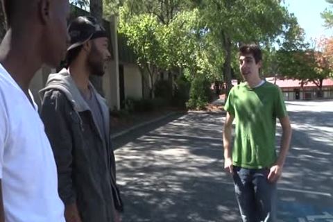 Chris Kingston gets poked By Two black males