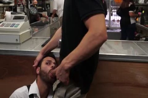 shaved homosexual Public Sex And cumshot