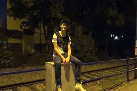 College lad expect For Bus Stop