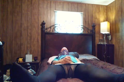 Stroking In darksome Sheer hose