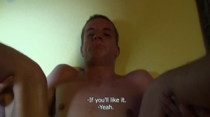 Tall blond Czech twink in the hotel room