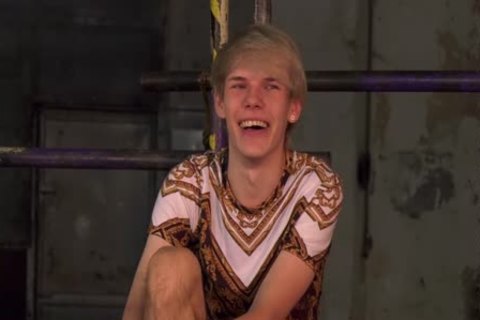 large Dicked dom Ties Up teen before fucking Him In anal