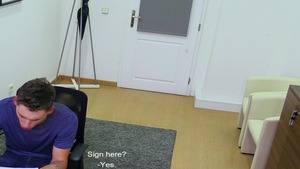 Dorky guy receives a mouthful of dirty semen in a POV vid