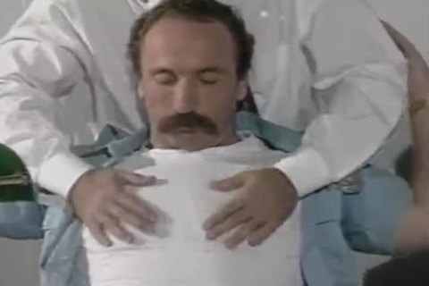 sleazy hirsute Police Captain Having fun