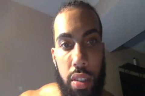 horny Brazilian Showing His hairy dong