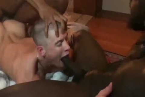 Smoking nasty bare Interracial group nail