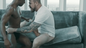 NoirMale.com: Hairy ebony Liam Cyber lusts raw fucking HD