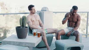 Noir Male: Muscled Roman Todd and Jacen Zhu rimjob