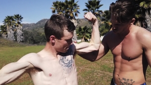 NextDoorBuddies: Caucasian Roman Todd jerking nice big dick