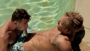 Next Door Studios: Muscled latino gay facial outdoors