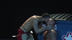 RagingStallion.com: Hairy Rikk York beside Michael Roman anal