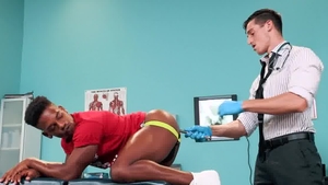 Hot House: Steven Lee wearing shorts loves big cock stud