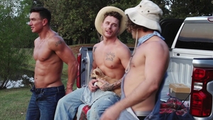 Falcon Studios: Cade Maddox beside Josh Moore anal sex