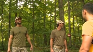 DaddySexFiles.com: Jock Parker in uniform jerking Conner Habib