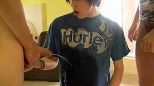 Emo lad receives A Hosedown! - Dustin, Trevor, Tyler, Rad And Ian