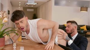 DrillMyHole: Tattooed Manuel Reyes blowjob cum