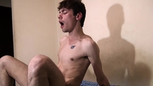 LatinLeche - Student Esteban licking uncut dick in the bed