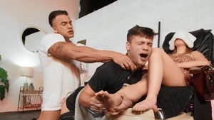 Str8toGay.com - American Ryan Bailey foot licking indoors