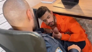 Policeman Made Prisoner His skank. cute homo Sex