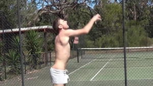 AndysAussieBoys - Australian Nick jumping on a dick outdoors