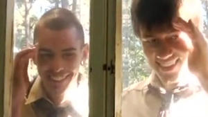 Three lad Scouts In Camp Have Hard bang And cum In face hole