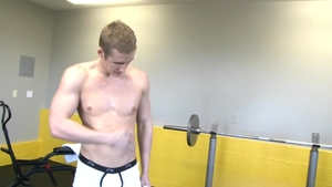 Mason Wyler: Nude Dumbbell Grind Turns into a Load