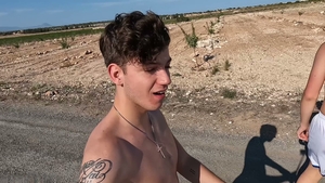 Dirty talk leads to rough car sex action